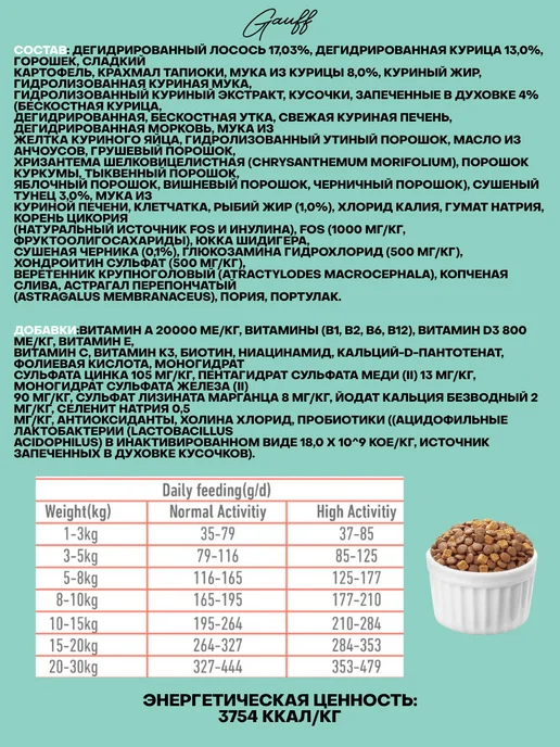 Сухой корм wanpy для собак, беззерновой, взрослые, лосось, 1,5 кг, фото 2