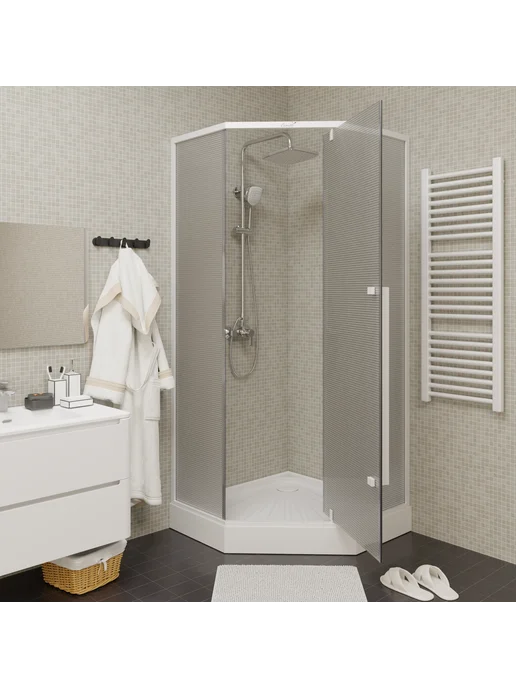 Cerutti spa Душевое ограждение C3AWD (90x90x195), 90x90x195, фото 2