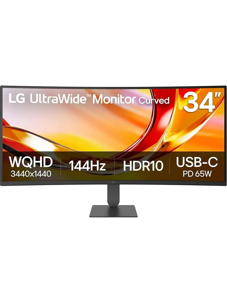 LG Монитор изогнутый 34U640B-B.ARUZ, WQHD 144 Гц, USB-C