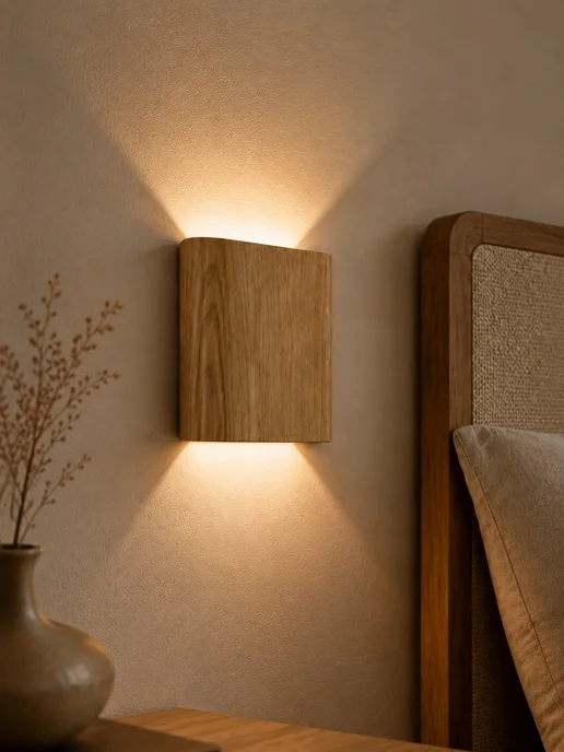 INLIGHT Светильник настенный из дерева KVADRO, бра, коричневый, фото 3