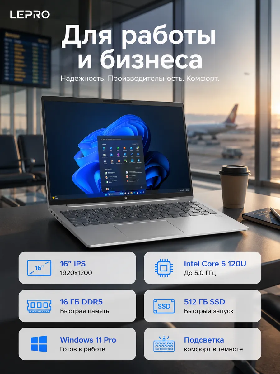 Ноутбук ProBook 4 G1iR 16 WUXGA Core Ultra 5 16 512 ГБ HP 1292069225 купить за 128 032 ₽ в интернет‑магазине Wildberries