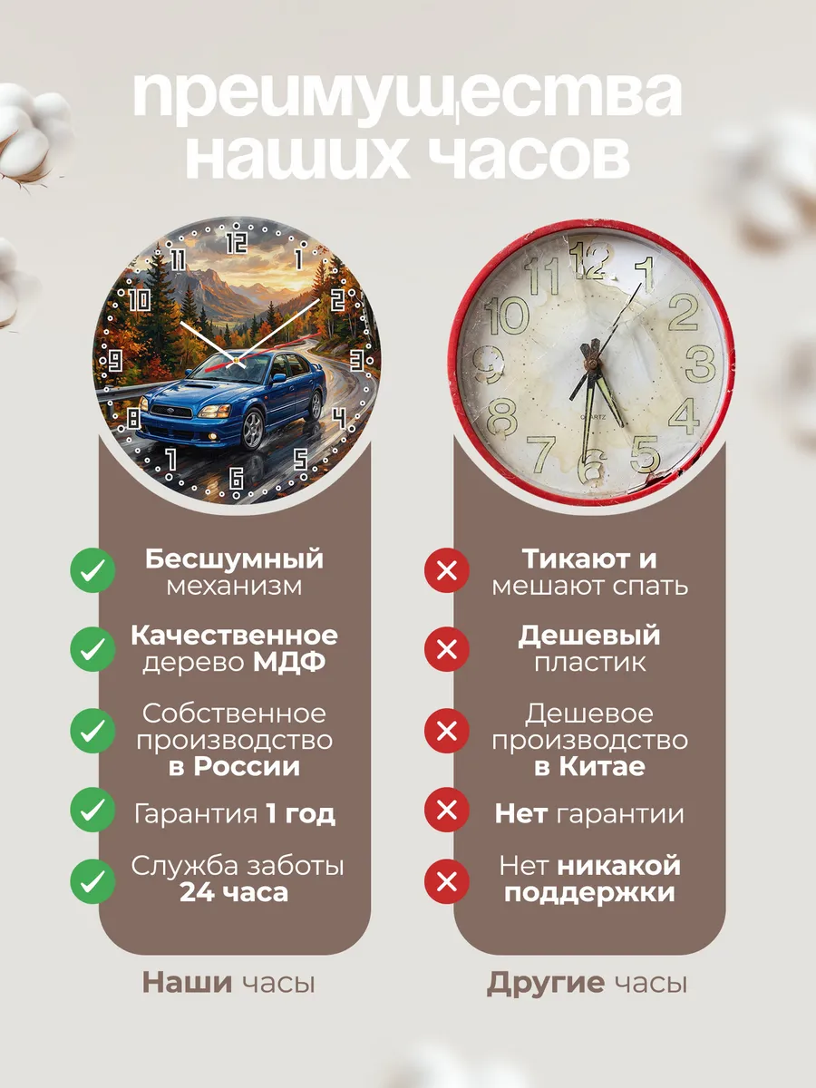 Часы настенные "Subaru Legacy" — фото 2