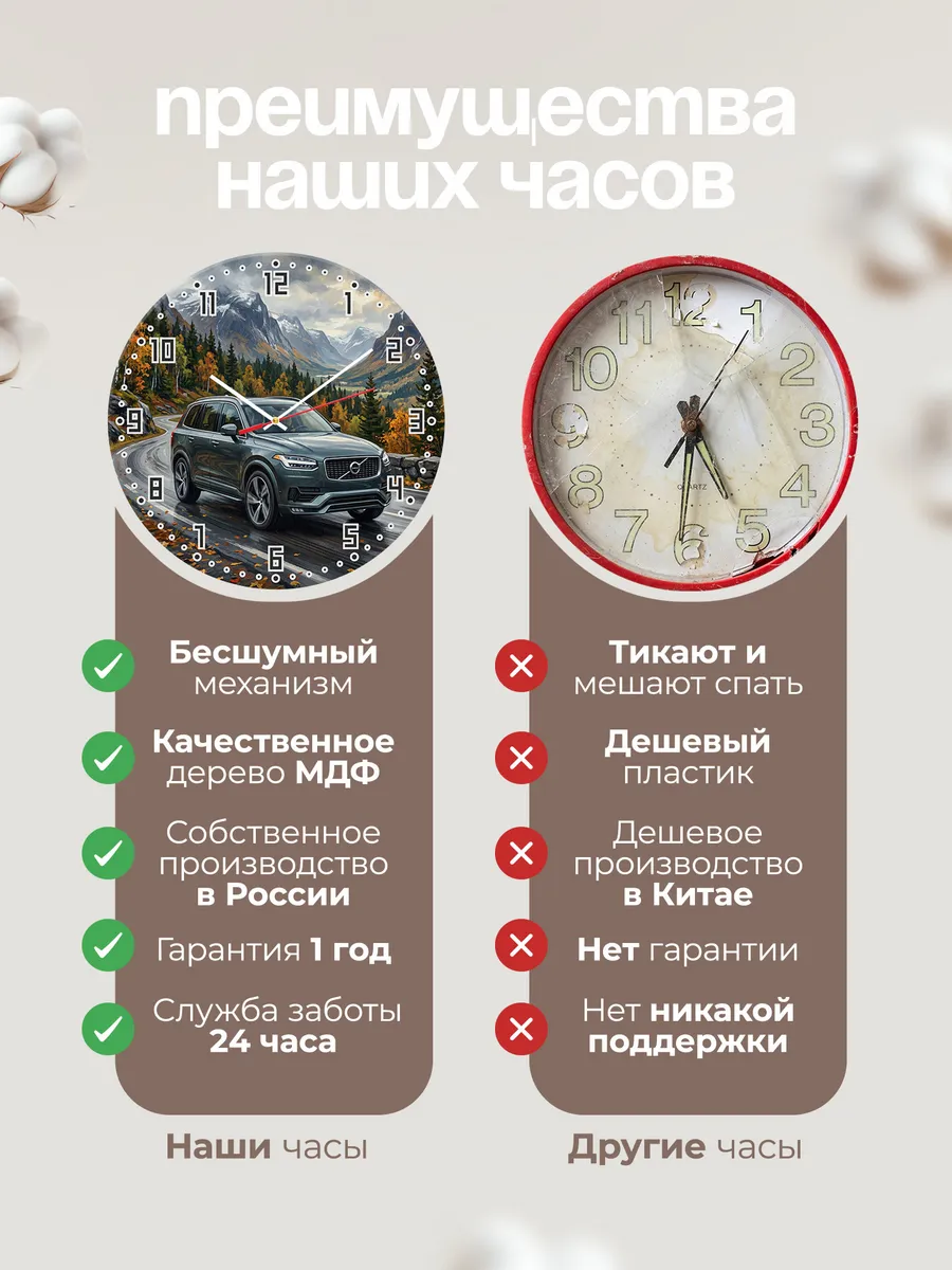 Часы настенные "Volvo XC90" — фото 2