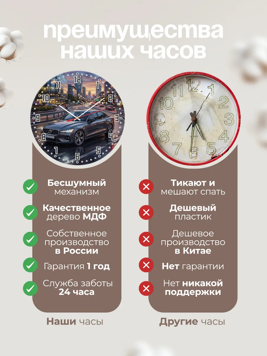 Часы настенные "Volvo S60" — фото 2