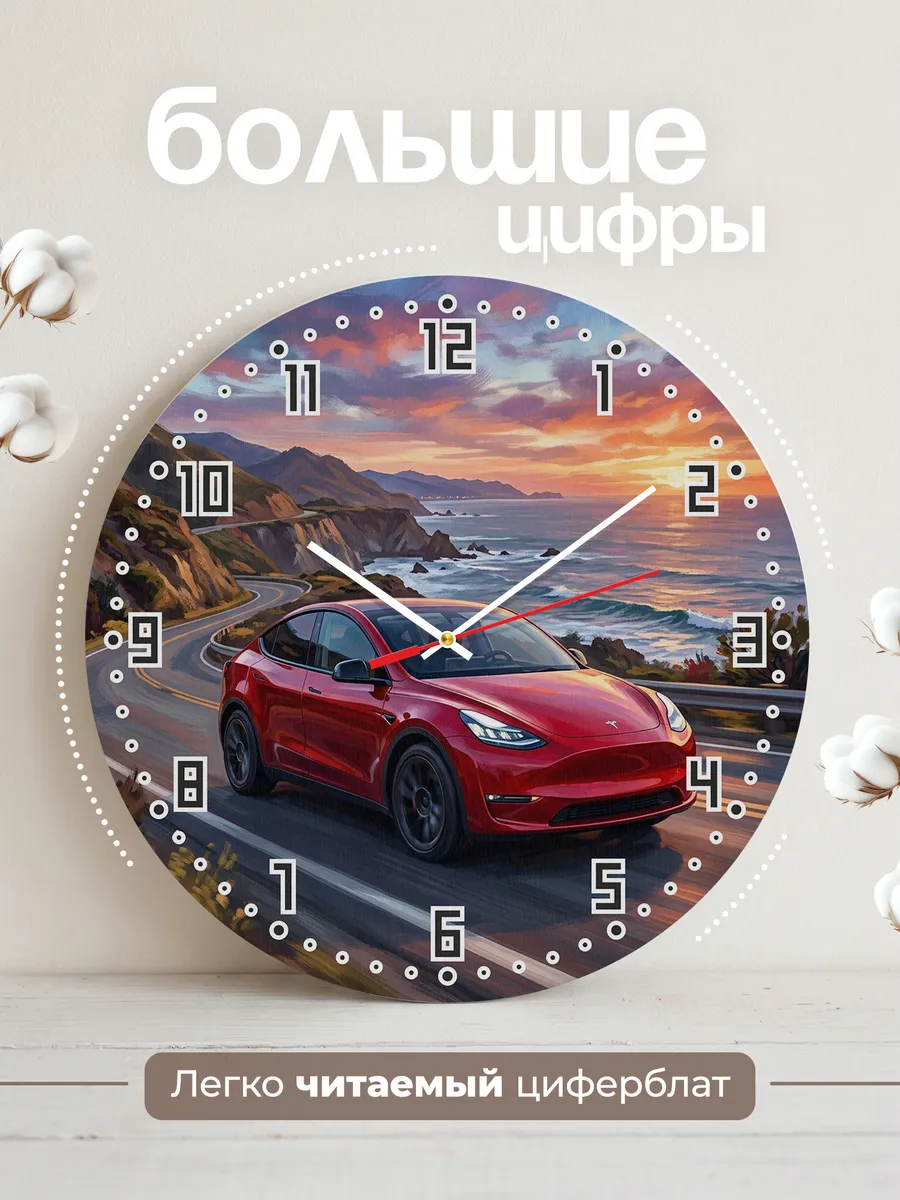 Часы настенные "Tesla Model Y" — фото 4