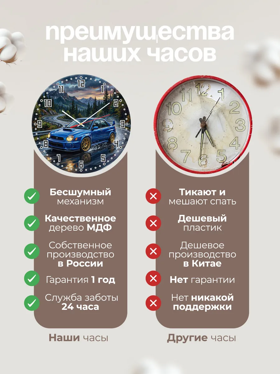 Часы настенные "Subaru WRX" — фото 2