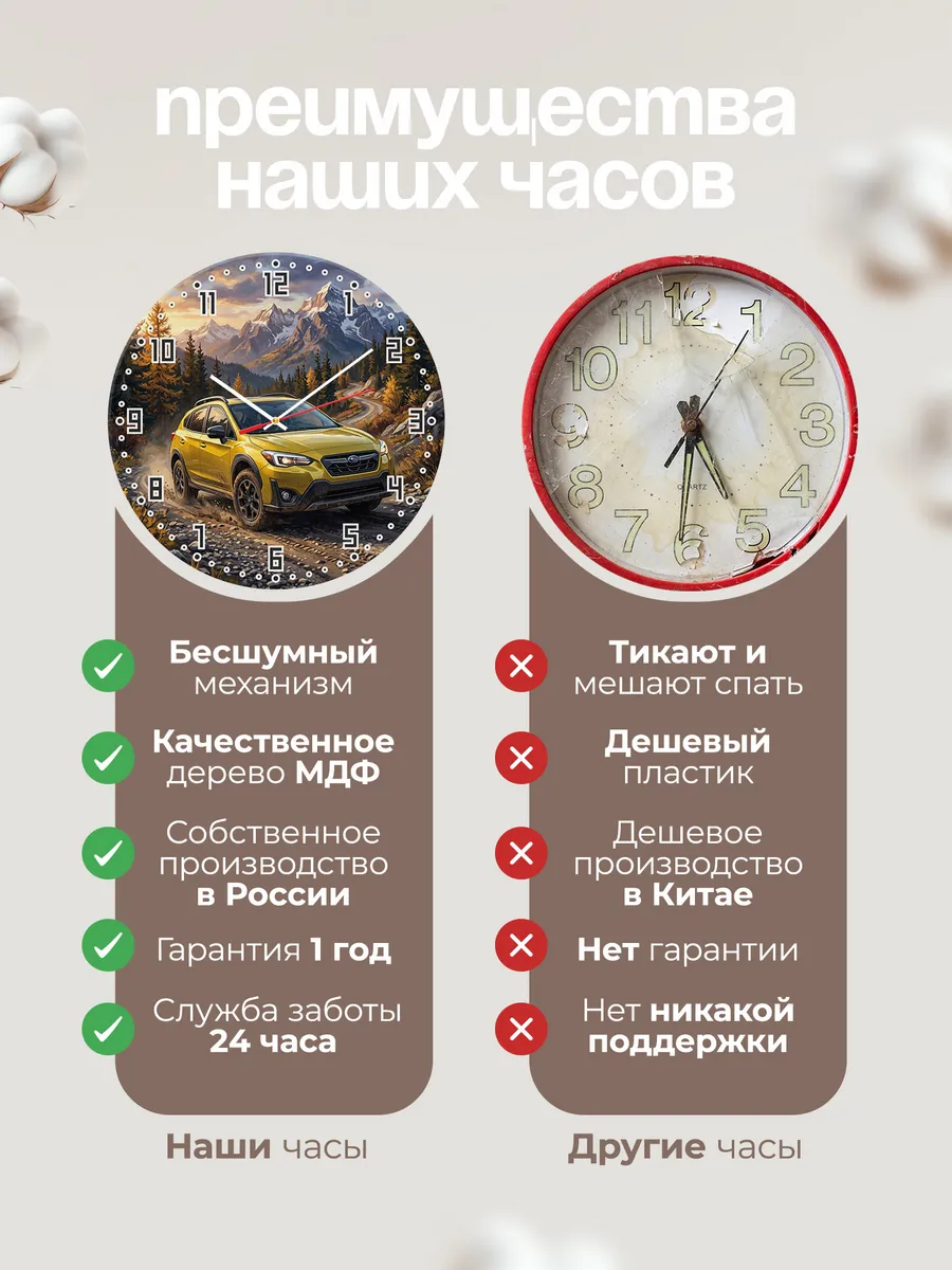 Часы настенные "Subaru XV" — фото 2