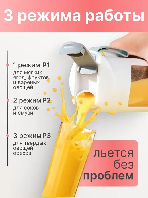 Портативный блендер, белый, фото 3