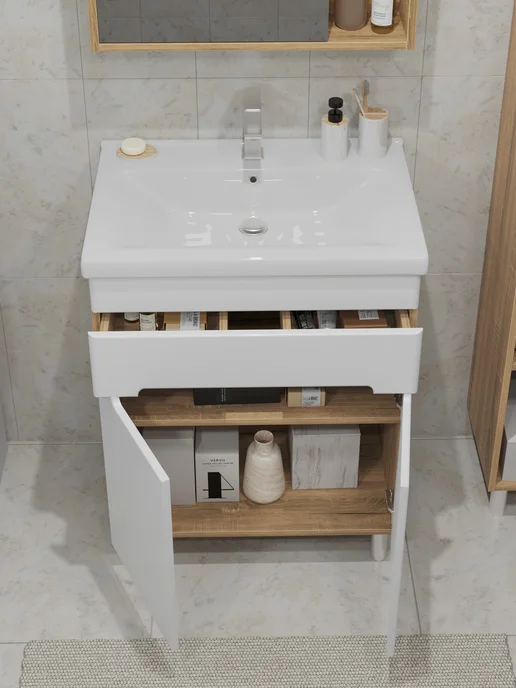 SANSTAR Тумба напольная Модена 70 Без раковины, белый, фото 4