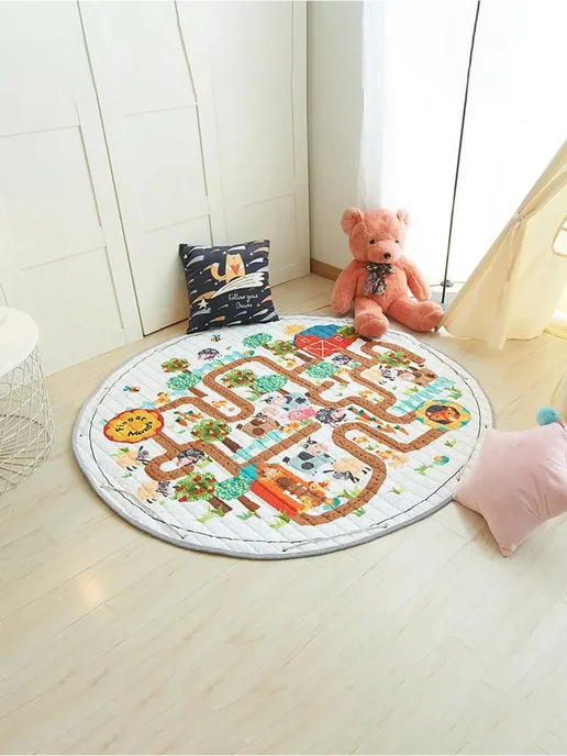 Коврик для ползания детский, коричневый