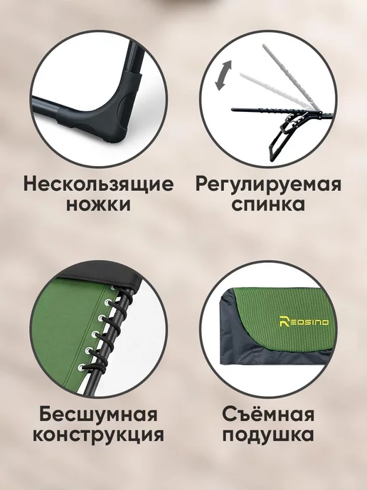 Ronel' Collections Раскладушка складная туристическая, черный, фото 3