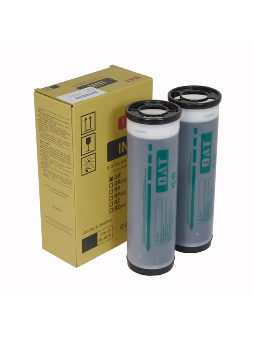 OAT 2 штуки. Краска RISO для GR RC RA черная 1л (OAT) (маленькая, 1 л