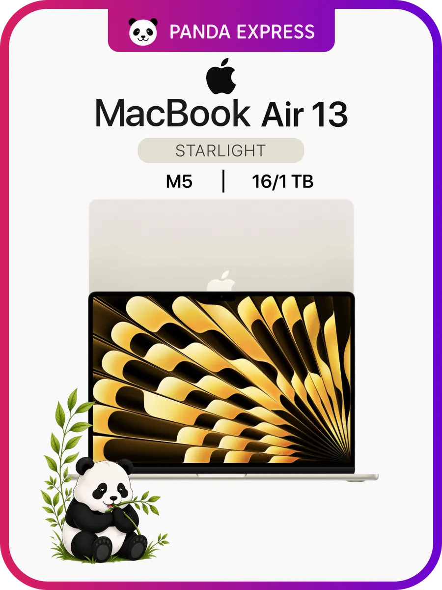 13" Ноутбук MacBook Air, M5, 16 1TB, Starlight Apple 1292378469 купить в интернет‑магазине Wildberries