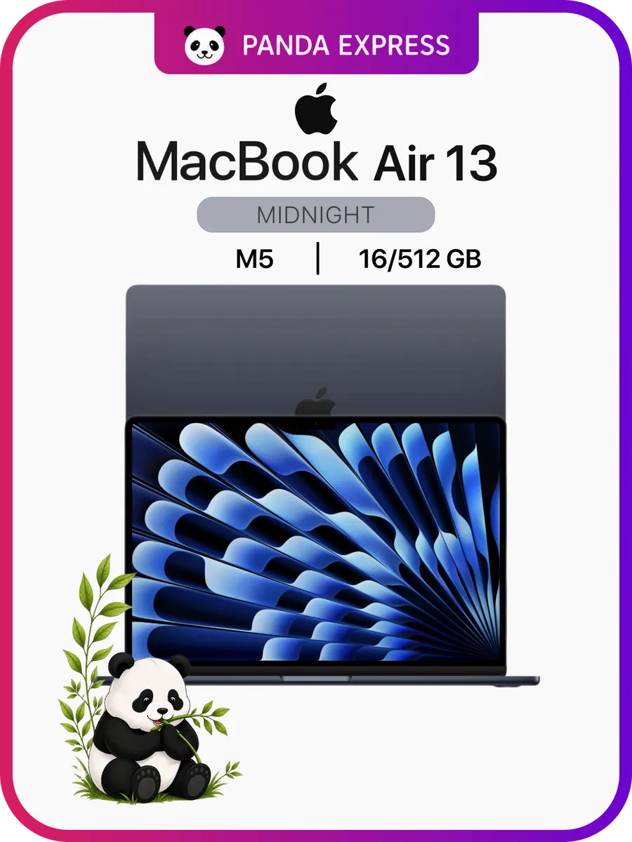 13" Ноутбук MacBook Air, M5, 16 512GB, Midnight Apple 1292445451 купить за 151 356 ₽ в интернет‑магазине Wildberries