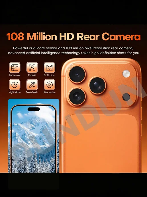 Смартфон Pro Max I17 Pro Max 5/1024 ГБ, оранжевый, фото 8