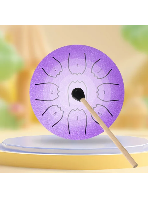 Тамбурин Tongue Drums 4, фиолетовый, фото 2