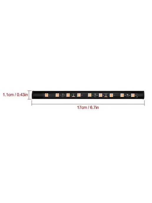 Автомобильная светодиодная подсветка для ног USB 5В, неон, вариант, фото 3