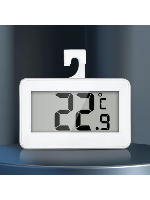 Термометр холодильника LCD дисплей, комнатный, белый, белый, фото 2