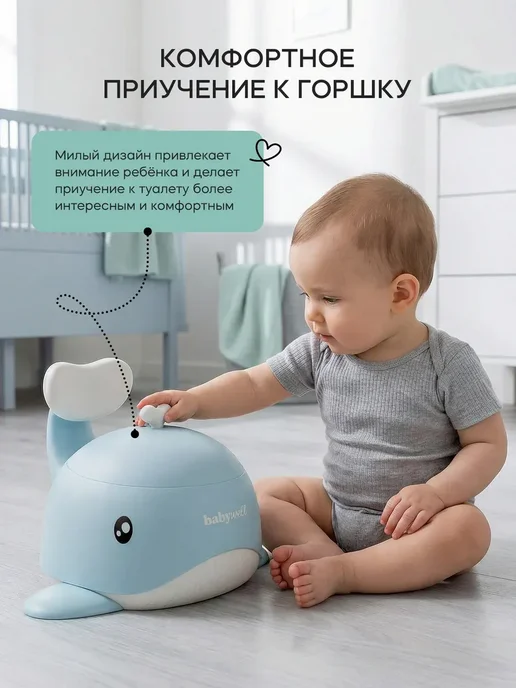 Горшок детский, голубой, фото 2