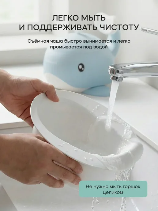 Горшок детский, голубой, фото 8