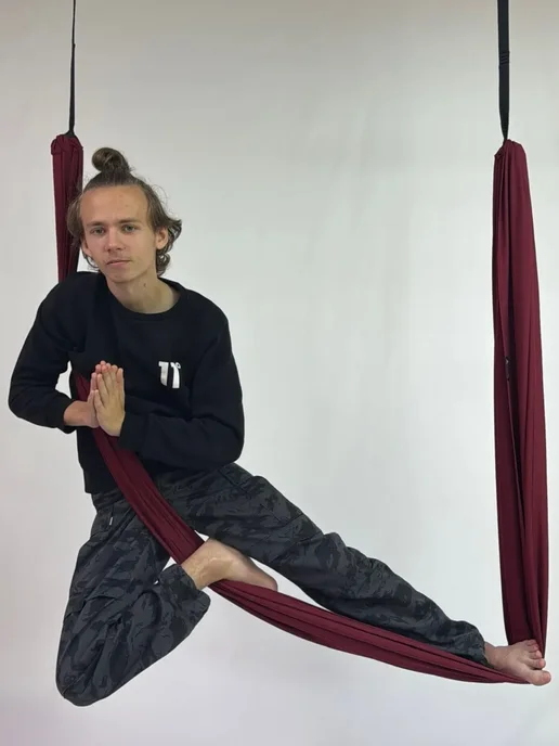 YoGuru Гамак для йоги, фиолетовый, фото 4