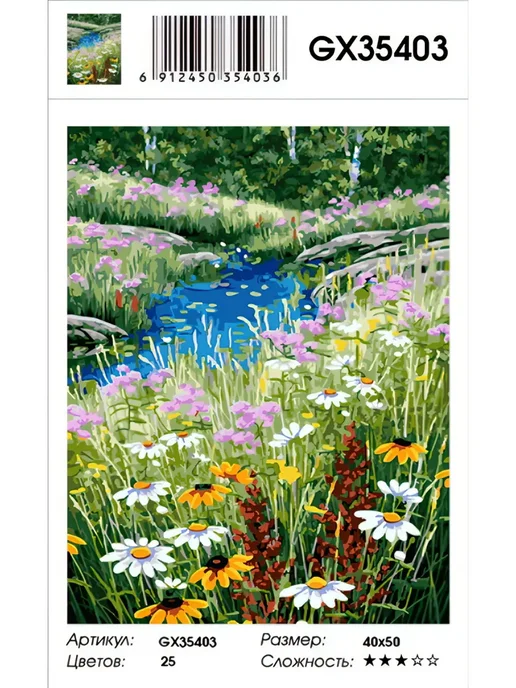 A Art paintboy Картина по номерам 40*50 на подрамнике, 40 50 Полевые цветы