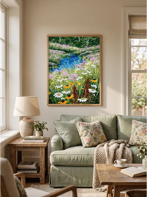 A Art paintboy Картина по номерам 40*50 на подрамнике, 40 50 Полевые цветы, фото 3