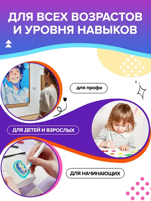 Акриловые маркеры, набор для рисования 60 цветов, вариант, фото 3