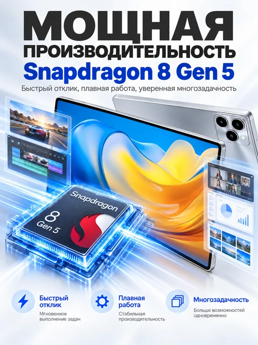12.8” Планшет андроид с клавиатурой Snapdragon 8 Gen5, вариант, фото 3