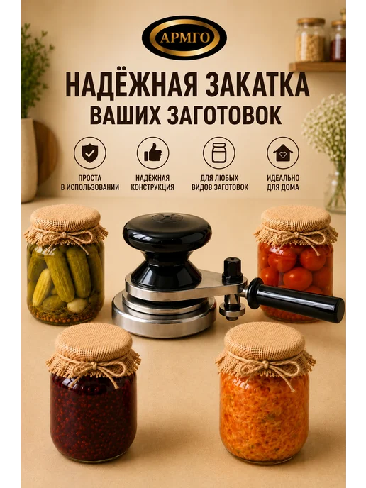 Поворотная закаточная машина для консервирования банок, черный, фото 2