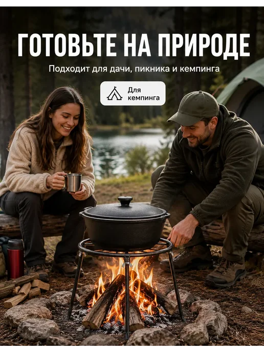 Подставка тренога для костра под казан Диаметр 20cm, Диаметр 20cm, фото 4
