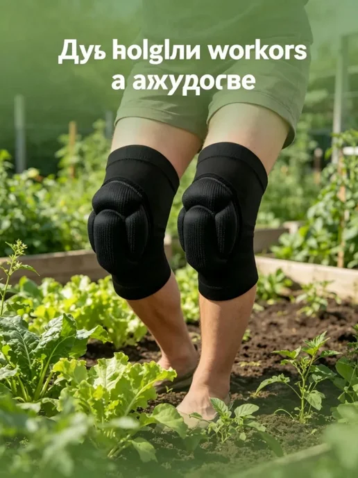 Наколенники садовые защитные, черный, фото 2