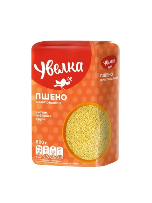 Увелка Крупа пшено шлифованное, 800 г, 2 шт, 800 г, 6 шт, фото 4