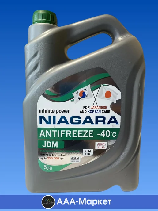 NIAGARA Антифриз зеленый Ниагара JDM-40 Green 5 кг, 5 кг, фото 2