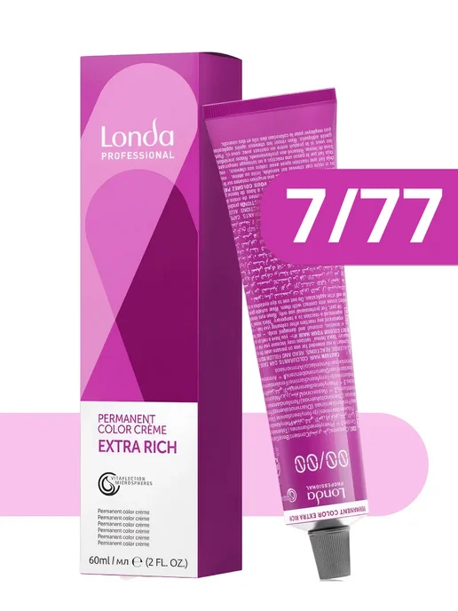 Londa Professional Extra Rich 7 77 Крем-краска для волос Блонд коричневый интен, коричневый, фото 2