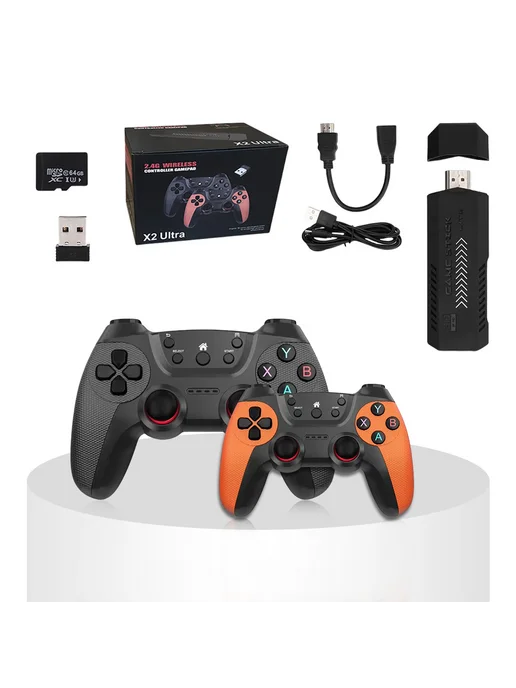 Ретро-геймпад беспроводной 4K HDMI 128ГБ 35000+ игр для ТВ, 128 ГБ, фото 3