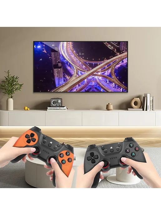 Ретро-геймпад беспроводной 4K HDMI 128ГБ 35000+ игр для ТВ, 128 ГБ, фото 6
