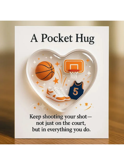 Подарочный подарок Heart Shaped Basketball с картой для спор, вариант, фото 5