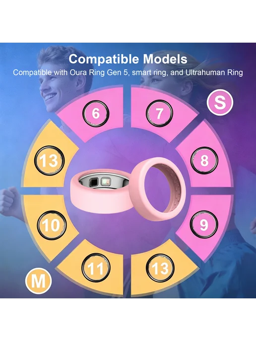6шт чехол силикон для Oura Ring 5 антицарап мягкий, 6 шт, фото 8
