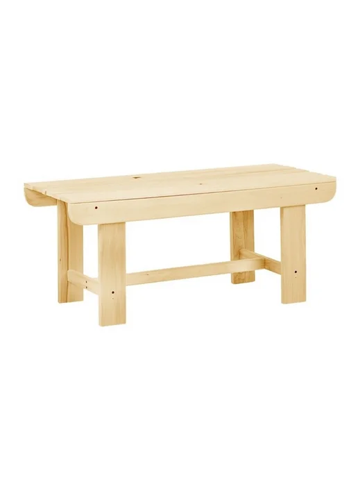 <> Лавка деревянная 100х40х43.5 см для сада из липы, 40x43.5 см