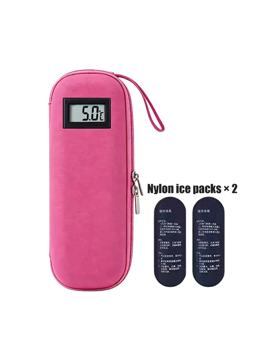 Термосумка Insulin Cooler Pink с дисплеем и 2 льдог, легкая, розовый, фото 2