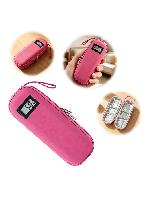Термосумка Insulin Cooler Pink с дисплеем и 2 льдог, легкая, розовый, фото 3