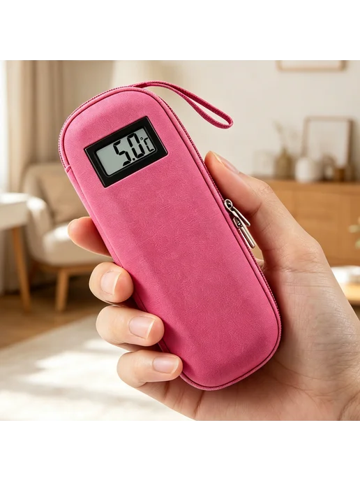 Термосумка Insulin Cooler Pink с дисплеем и 2 льдог, легкая, розовый, фото 8