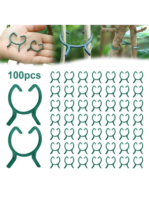100шт клипсы для поддержки растений для томатов и винограда, 100 шт, фото 2