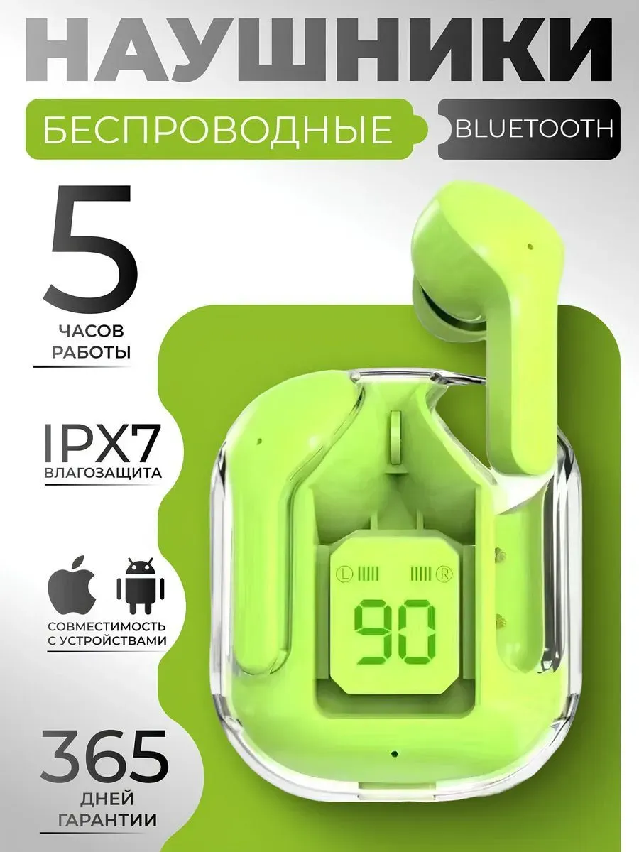 Наушники каффы беспроводные с микрофоном ULTRAPODS MAX — фото 1