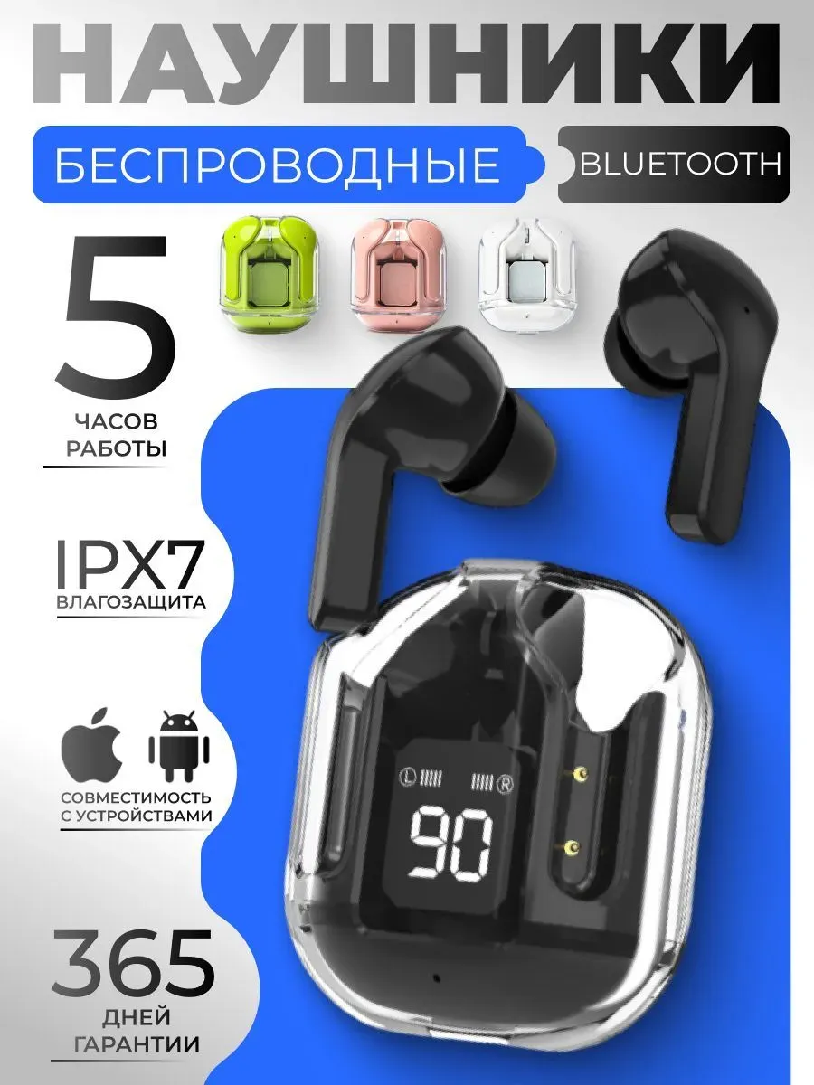 Наушники каффы беспроводные с микрофоном ULTRAPODS MAX — фото 1