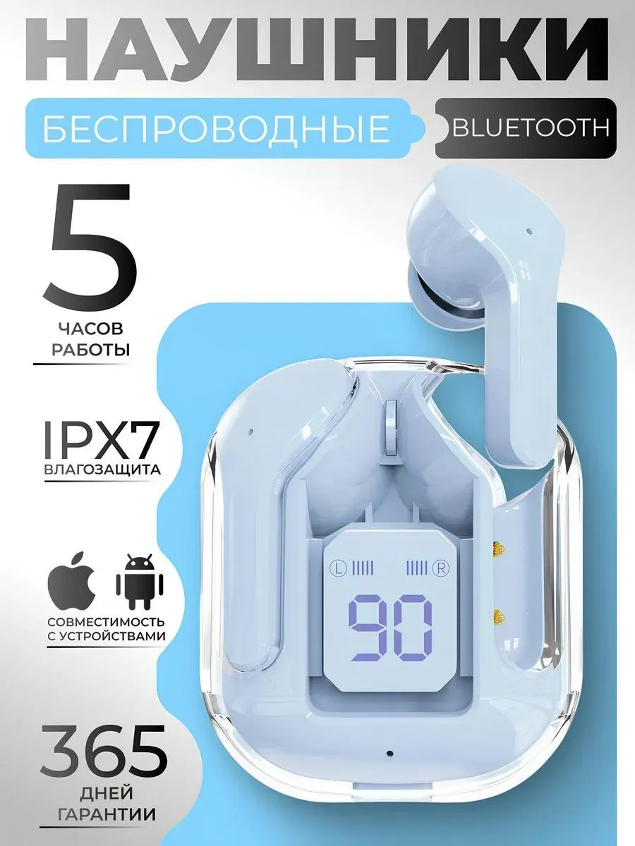 Наушники каффы беспроводные с микрофоном ULTRAPODS MAX — фото 1