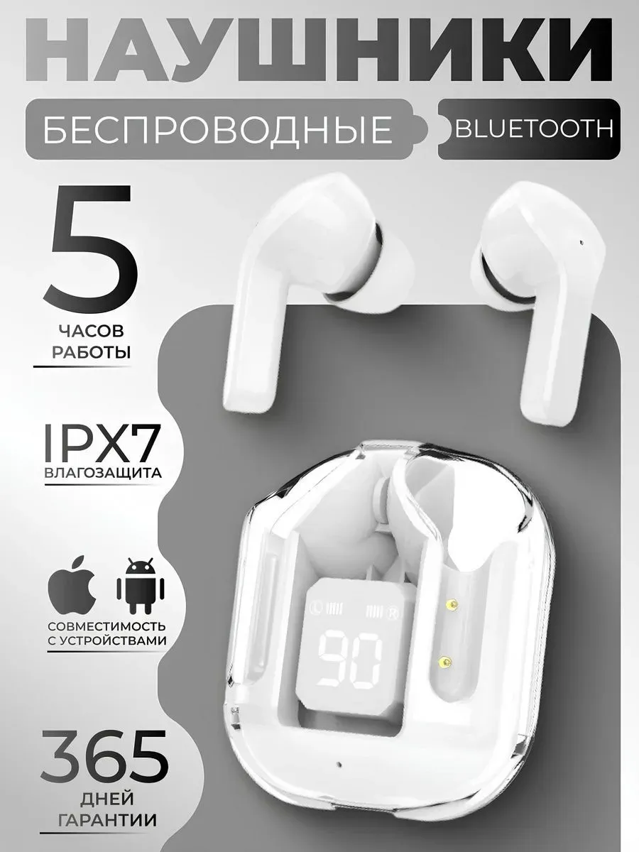 Наушники каффы беспроводные с микрофоном ULTRAPODS MAX — фото 1
