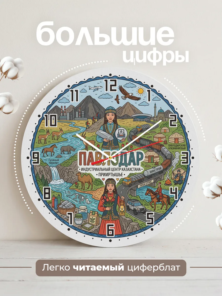 Часы настенные "Павлодар" — фото 4
