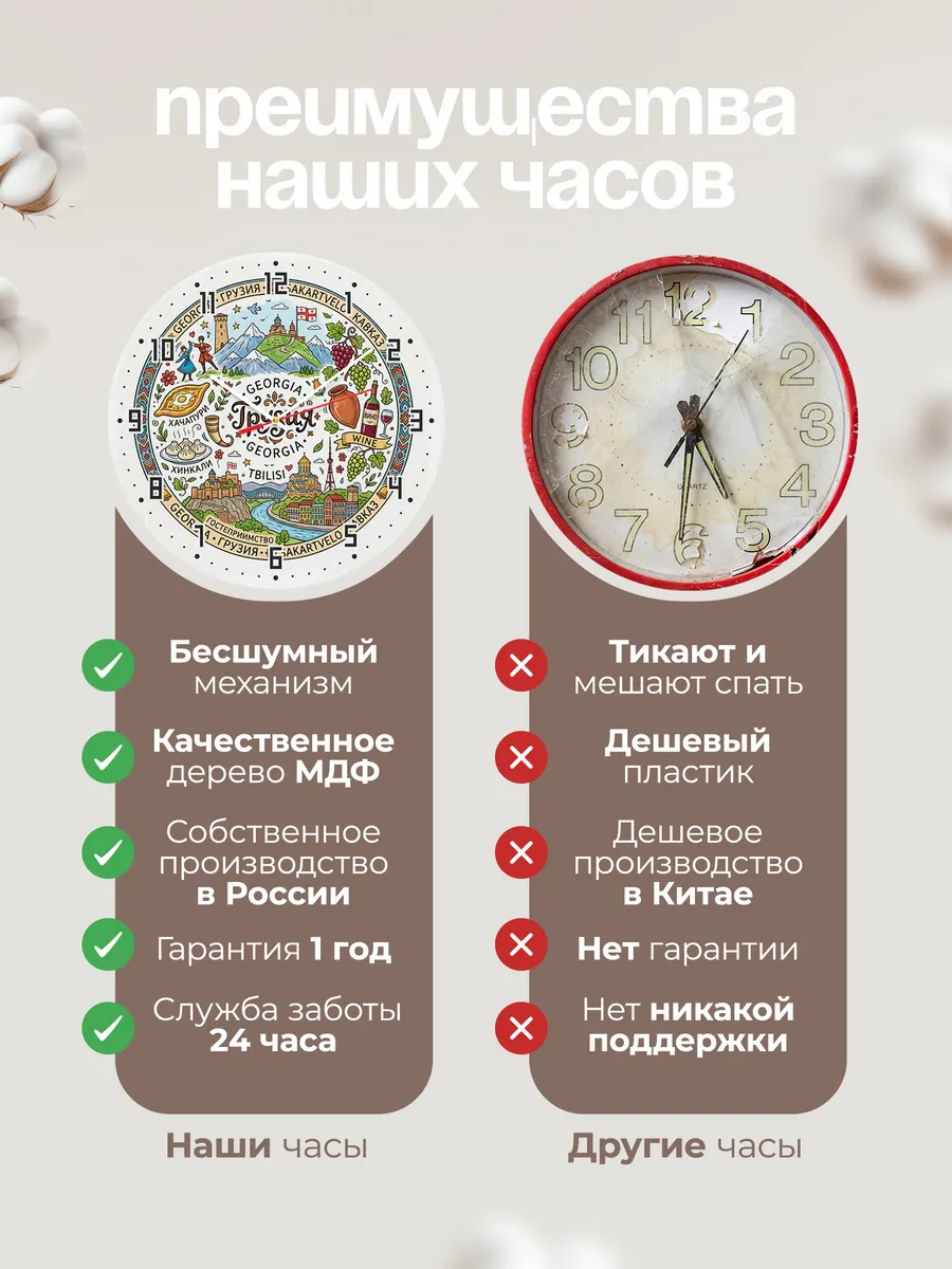 Часы настенные "Грузия" — фото 2